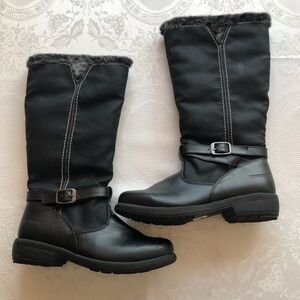Weather-Proof DEBBY Black Boots Faux Fur Inner Layer Women’s Size 10 1.5” Heels